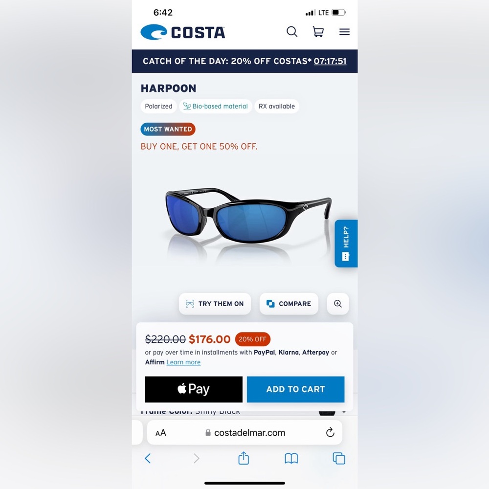 Men’s Costa Harpoon Sunglasses